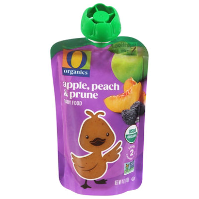 O Organics Organic Baby Food Stage 2 Apple Peach & Prune - 4 Oz
