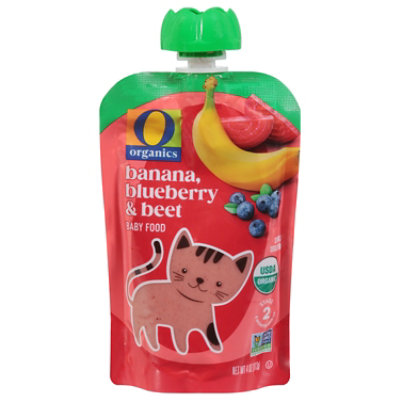 O Organics Baby Food Stage 2 Banana Blueberry & Beet - 4 Oz