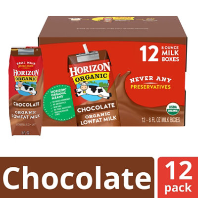Horizon Organic Shelf-Stable 1% Lowfat Chocolate Milk Boxes - 12-8 Fl. Oz.