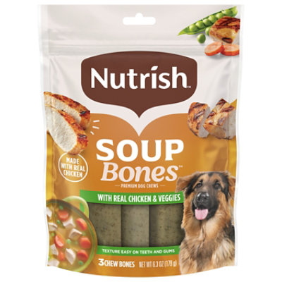 Rachael Ray Nutrish Chew Bones for Dogs Chicken and Veggies Flavor 3 Count - 6.3 Oz