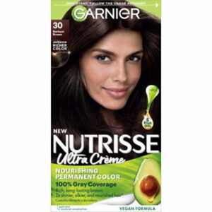 Garnier Nutrisse Nourishing Hair Color Creme 30 Darkest Brown (Sweet Cola) Kit - Each