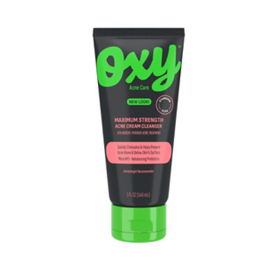 Oxy Maximum Strength 10% Benzoyl Peroxide Acne Face Wash For Teens, Acne Treatment Cleanser - 5 Fl. Oz.
