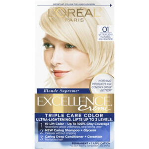 L'Oreal Paris Excellence Creme Triple Care Hair Color 01 Extra Light Ash Blonde Kit - Each