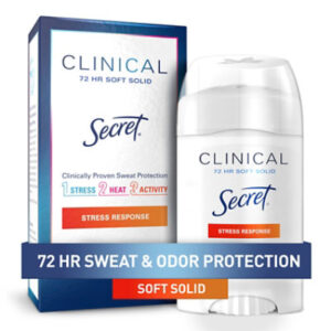 Secret Clinical Strength Soft Solid Antiperspirant and Deodorant Stress Response - 1.6 Oz