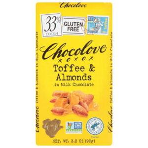 Chocolove Chocolate Bar Milk Chocolate Toffee & Almonds - 3.2 Oz