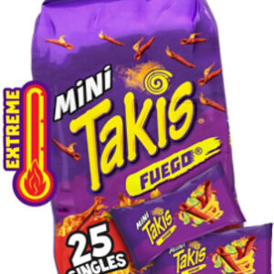 Takis Fuego Hot Chili Pepper & Lime Rolled Tortilla Chips - 25 - 1.2 Oz