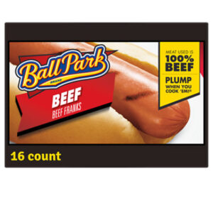 Ball Park Bun Size Beef Hot Dogs 16 Count