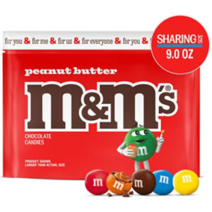 M&M'S Peanut Butter Milk Chocolate Candy Sharing Size In Resealable Bag - 9 Oz
