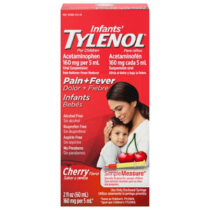 Tylenol Infants Drops Acetaminophen Suspension Cherry Flavor - 2 Fl. Oz.