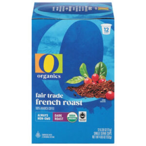 O Organics Coffee Organic Arabica Single Serve Cups Dark Roast French Roast - 12 Count