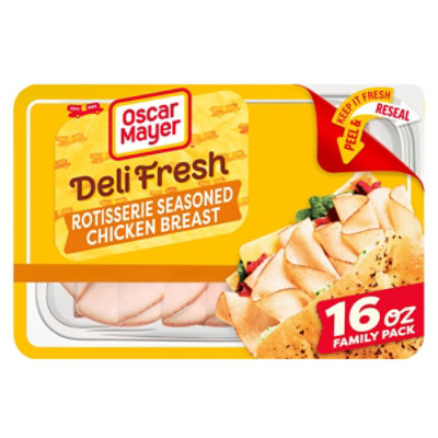 Oscar Mayer Deli Fresh Rotisserie Seasoned Sliced Chicken Breast Deli Lunch Meat - 16 Oz