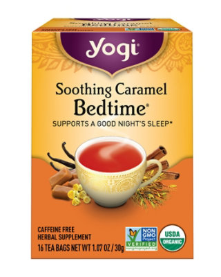 Yogi Herbal Supplement Tea Bedtime Soothing Caramel 16 Count - 1.07 Oz
