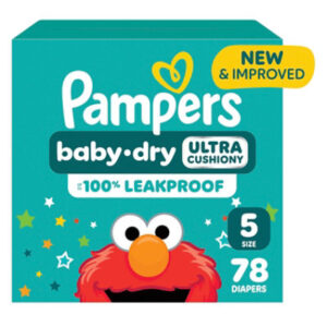 Pampers Baby Size 5 Dry Diapers - 78 Count