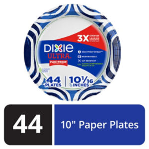 Dixie Ultra Paper Plates Printed 10 1/6 Inch - 44 Count