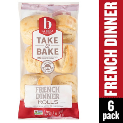La Brea Bakery Take & Bake French Bread Dinner Rolls 6 Count - 2 Oz