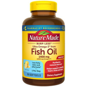 Nature Made 1400mg 1000mg Ultra Omega 3 Vs Fish Oil Liquid Softgels - 90 Count