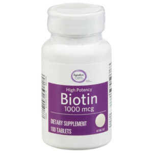 Signature Select/Care Biotin 1000mcg High Potency Dietary Supplement Tablet - 100 Count