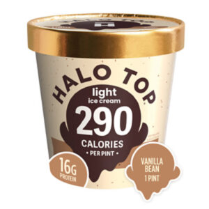 Halo Top Low-Calorie Vanilla Bean Light Ice Cream Pint - 16 Fl. Oz.