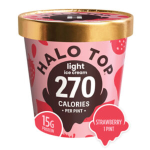 Halo Top Strawberry Light Ice Cream Pint - 16 Fl. Oz.