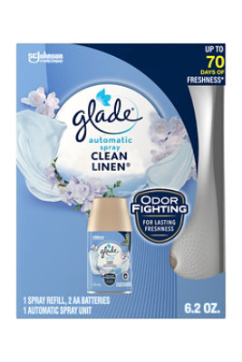 Glade Clean Linen Automatic Spray Air Freshener Refill - 6.2 Oz