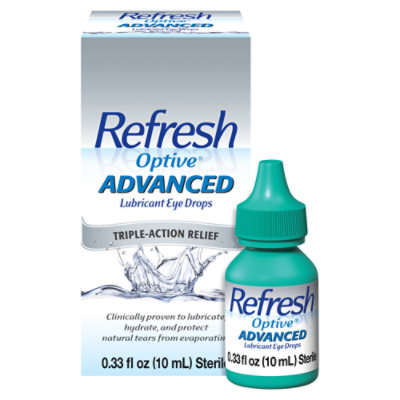Refresh Optive Advanced Preserved Tears Lubricant Eye Drops - 0.33 Fl. Oz.