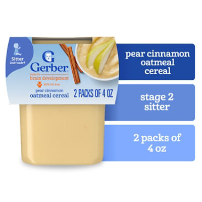 Gerber 2nd Foods Pear Cinnamon with Oatmeal Baby Foods Tub - 2-4 Oz