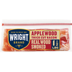 Wright Brand Applewood Smoked Thick Sliced Bacon - 1.5 Lb