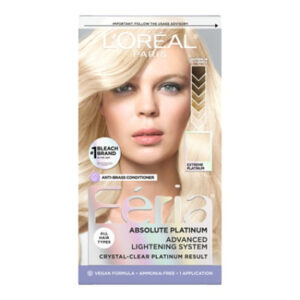 L'Oreal Paris Feria Lightening System with Anti-Brass Conditioner Extreme Platinum Kit - Each