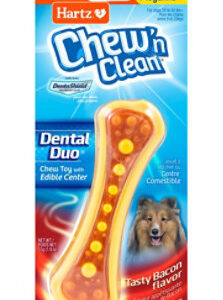 Hartz Chew n Clean Toy  Treat For Dogs Bacon Flavor Medium - Each