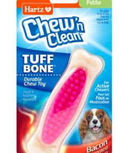 Hartz Chew n Clean Tuff Bone Toy  Treat For Dogs Bacon Scented Small - Each