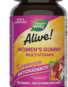 Natures Way Alive! Multi-Vitamin Gummies For Womens 26 Fruits & Vagetables - 60 Count