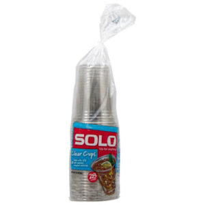 SOLO Cups Plastic Clear 18 Ounce Bag - 28 Count