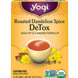 Yogi Herbal Supplement Tea Detox Roasted Dandelion Spice 16 Count - 1.12 Oz