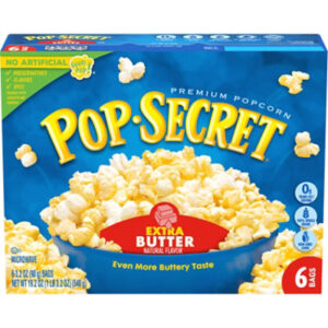 Pop Secret Extra Butter Microwave Popcorn 6 Count - 3.2 Oz