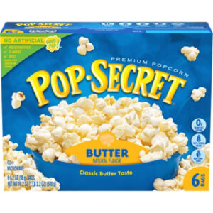 Pop Secret Butter Microwave Popcorn 6 Count - 3.2 Oz