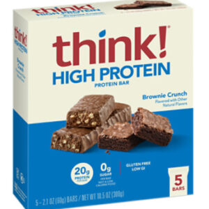 thinkThin High Protein Bars Brownie Crunch - 5 Count