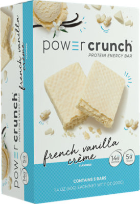 Power Crunch Energy Bar Protein French Vanilla Creme - 5-1.4 Oz