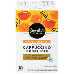 Signature SELECT Cappuccino Drink Mix Single Serve Cup Salted Caramel - 12 Count