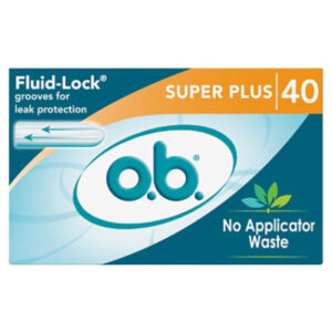 o.b. Original Tampons Digital Applicator Free Super Plus Absorbency - 40 Count