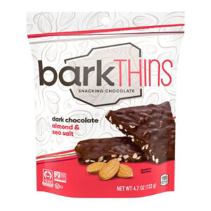 Barkthins Dark Chocolate Almond And Sea Salt Snacking Chocolate Bag - 4.7 Oz