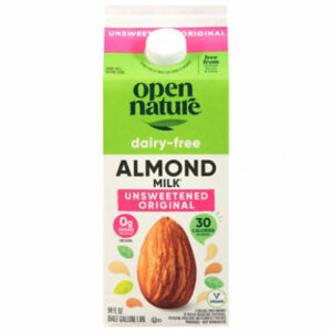 Open Nature Almond Milk Original Unsweetened Half Gallon - 64 Fl. Oz.