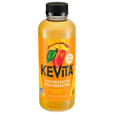 KeVita Master Brew Pineapple Peach Kombucha - 15.2 Fl. Oz