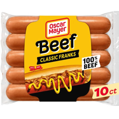 Oscar Mayer Classic Beef Franks Hot Dogs 10 Count