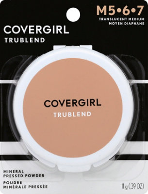 COVERGIRL truBLEND Mineral Pressed Powder Translucent Medium M5-6-7 - 0.39 Oz