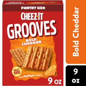 Cheez-It Grooves Cheese Crackers Bold Cheddar Crunchy Snack Crackers - 9 Oz