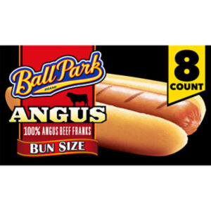 Ball Park Bun Length Angus Beef Hot Dogs 8 Count