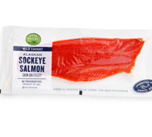 Open Nature Skin On Wild Caught Alaskan Sockeye Salmon Fillet - 1 Lb