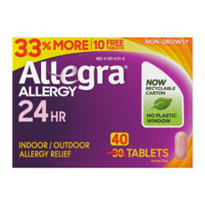 Allegra Adult 24HR Non-Drowsy Antihistamine Allergy Tablets - 40 Count