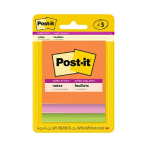 Post-It Notes Super Sticky Rio de Janeiro Collection 3 x 3 Inch - 3 Count