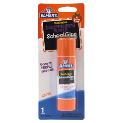 Elmers School Glue Sticks Washable Disappearing Purple Giant Stick - Each